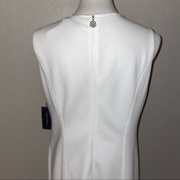 🎉HP🎉New! Tommy Hilfiger Pique Knit Lace Up Sheath Dress Ivy Womens Size 12🤍 - Picture 8 of 16